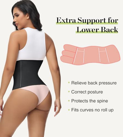 SHAPSHE Postpartum Belly Band Adjustable Wrap for Abdomen Compression - color: Black 3 Velcro, size: XX-Large