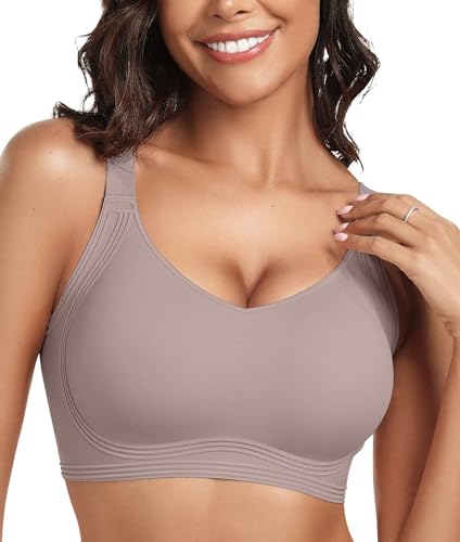 OEAK Women Jelly Bra Wireless Anti Sagging Full Coverage Bras - color: Grey, size: 3X-Large