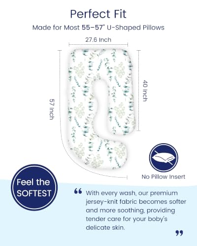 TotAha Soft Pregnancy Pillow Cover Compatible with Momcozy Body Pillow - color: Mint Leaf