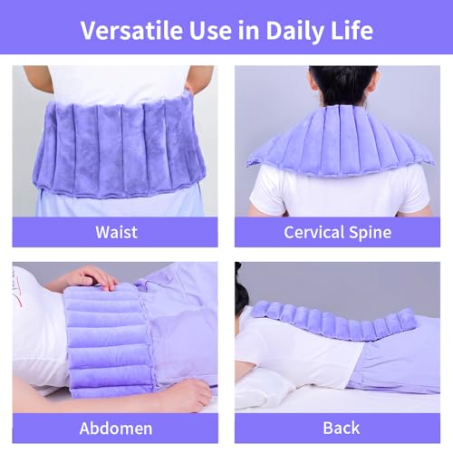 UNI-GO Silica Beads Microwave Heating Pad, Violet, 7"x21" - color: Violet-7"x21"