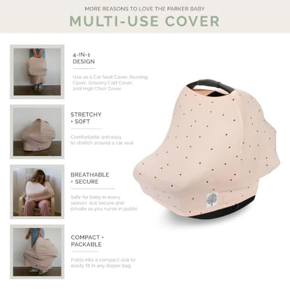 Parker Baby Co. Multi-Use Cover - Carseat Cover, Nursing Cover - Bliss - color: Bliss