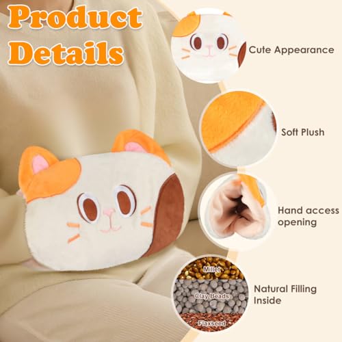 SuzziPad Orange Cat Microwavable Hand Muff for Muscle Tension and Cold Day - style: Cat
