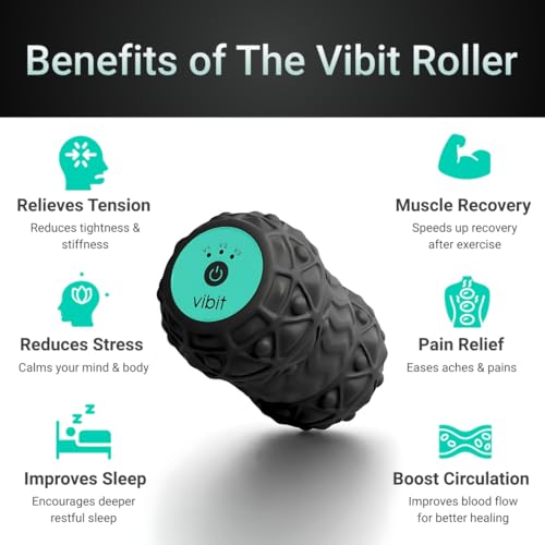 Vibit Vibrating Foot Massager for Plantar Fasciitis, Sciatica & Pain Relief - color: Black