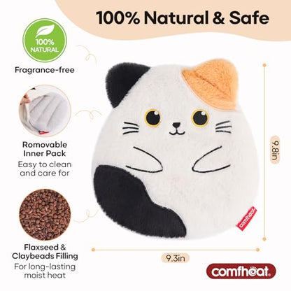 Cat Microwave Heating Pad for Period Cramps, Moist Heat Pack - style: Calico Cat