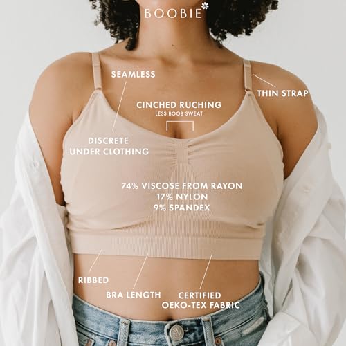 Bobbie Pumping and Nursing Bralette | Soft Wire-Free Bra for Hands-Free Pumping & Nursing, No Hooks, Zippers, or Clips - size: Small-Medium