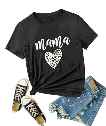 Women Maternity Nursing Shirt Leopard Heart Friendly Zip Breastfeeding Tops - color: Dark Grey, size: Medium