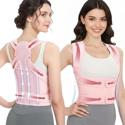 Posture Corrector for Women and Men, Adjustable Full Back Brace