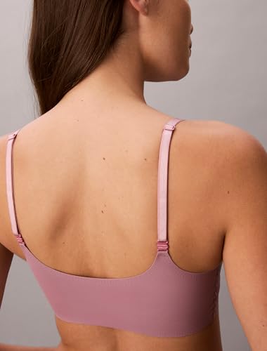 Calvin Klein Women's Invisibles Comfort Lightly Lined Seamless Wireless Triangle Bralette Bra - color: Soft Mauve, size: X-Large
