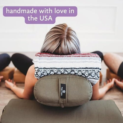 Hugger Mugger Standard Yoga Bolster - Firm, Supportive, Handmade, Durable - color: Celestial Plum