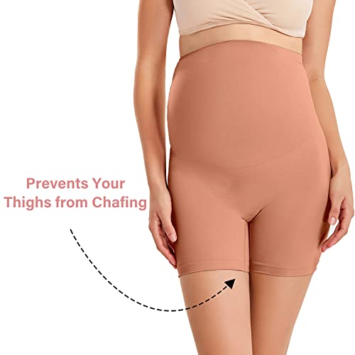 Gratlin Women's Maternity Shapewear Shorts - color: Sun Kissed, size: Medium