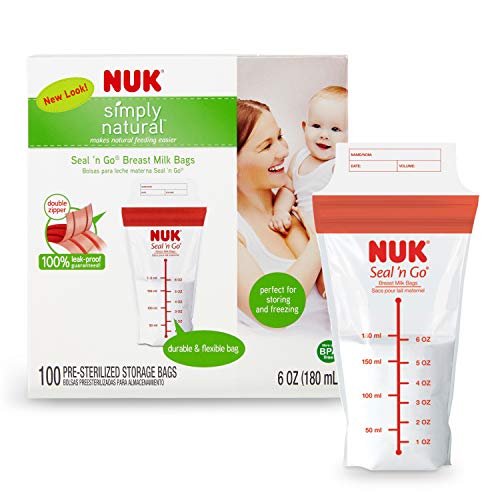 NUK Simply Natural Seal n' Go Breast Milk Bags