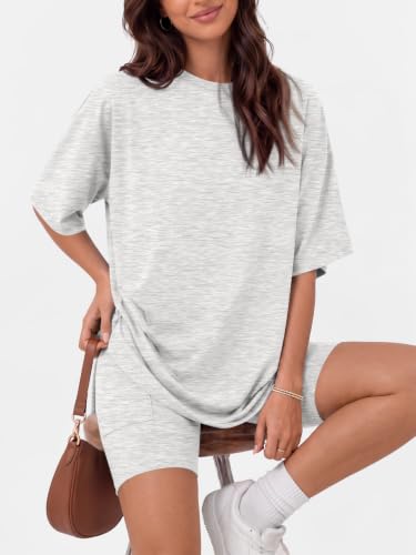 LILLUSORY Womens Lounge Sets 2 Piece Matching Pajamas Summer Outfit 2026 - color: Grey, size: Medium