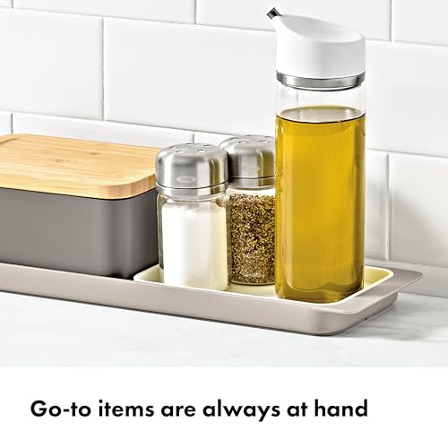 OXO 3-Piece Countertop Organizer Set, Kitchen Countertop Organizer - style: 3-Piece Countertop Organizer Set