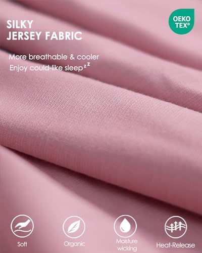 QUEEN ROSE Cooling E Shaped Pregnancy Pillows, Detachable Maternity Body Pillow for Sleeping, Pink - color: Pink