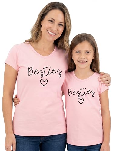 Unique Baby Besties Mommy and Me Matching Mothers Day Shirts - color: Pink, size: 8 Years