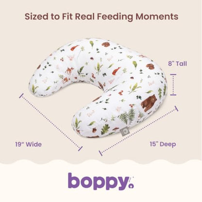 Boppy Nursing Pillow, Safe Ergonomic Breastfeeding & Baby Feeding Support - color: Neutral Plants and Animals