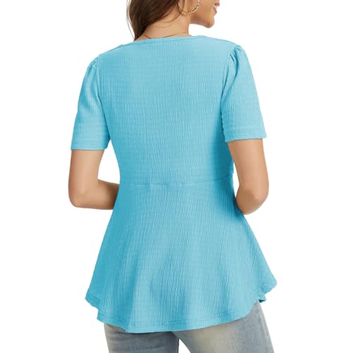 Bearsland Short Sleeve Nursing Top 3pack - color: Black & Pastel Pink & Light Blue, size: Small