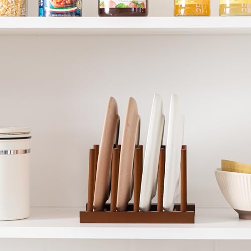 HBlife 2 Packs Teak Wooden Dish Drying Rack Stand Kitchen Plate Organizer - color: Teak 4 Slots 2pcs
