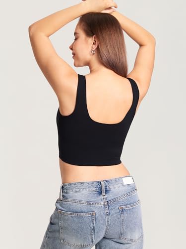 MOMANDA Longline Square Neck Pumping Bras - color: Black, size: Small