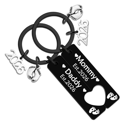 2PCs New Parents Gifts for Couples 2026 Mom And Dad To Be Keychain 2026