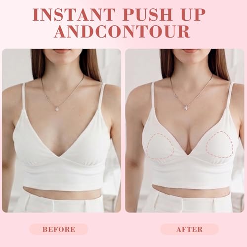 Double Sided Sticky Push Up Bra Inserts，Reusable Invisible Sticky Bra Pads for Dresses and Bikinis - size: Large