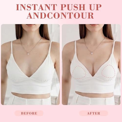 Double Sided Sticky Push Up Bra Inserts，Reusable Invisible Sticky Bra Pads for Dresses and Bikinis - size: Large