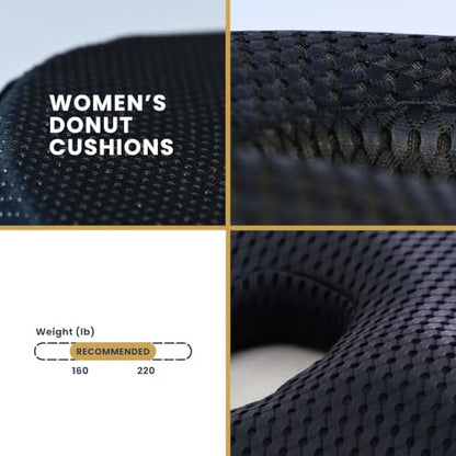 Firm Donut Cushion for Women, Hemorrhoid Pillow for Tailbone & Coccyx Pain