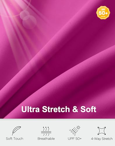 Soothfeel Women's Athletic Lightweight Jacket UPF 50+ Sun Protection Shirts - color: Sizzling Pink, size: XX-Small