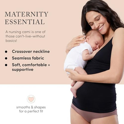 Ingrid & Isabel Basics - Crossover Maternity & Nursing Cami - Maternity Tank Top - size: X-Large