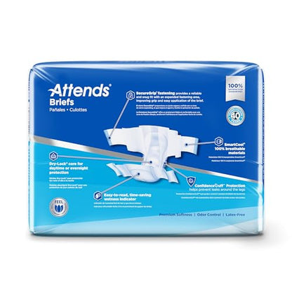 Attends Adult Incontinence Briefs, Regular, Ultimate Absorbency, 20ct Bag - size: Regular (Pack of 20)