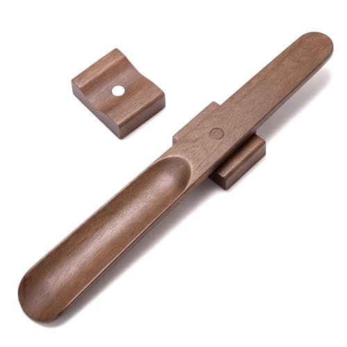 Shoe Horn Long Handle for Seniors Men Women 11.8" Magnetic Base Wall Mounted - color: Walnut