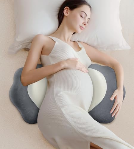 DONAMA Memory Foam Pregnancy Pillow Maternity Wedge Pillow for Side Sleeper - color: Dark Grey