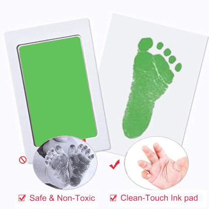 Large Inkless Hand and Footprint Kit, Baby Keepsake, 2-Pack - color: Green and Blue