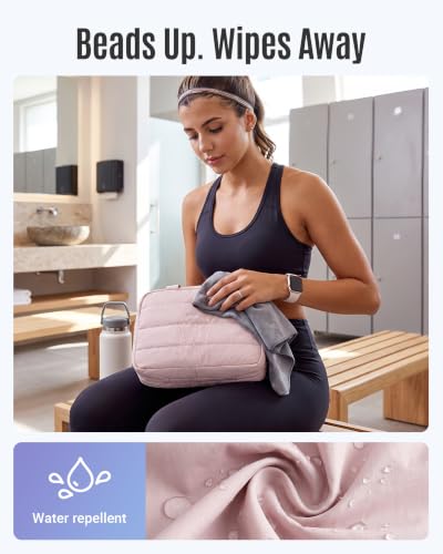 LIGHT FLIGHT Travel Toiletry Bag - Hanging Makeup Organizer for Women & Men - color: Baby Pink