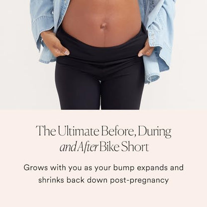 HATCH The Bodyflex Bike Short, Supportive & Sculpting, Under Over Belly Design for Pregnancy & Beyond, Black - size: X-Small