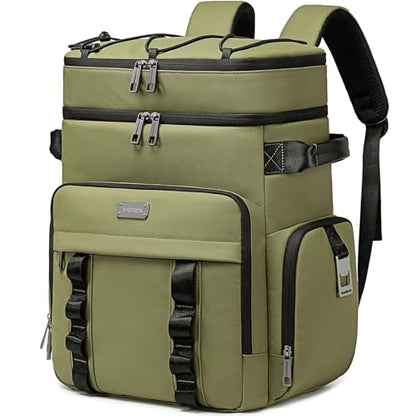 Weitars Insulated Cooler Backpack,Waterproof Soft Cooler Bag 31L/52 Can - color: Green