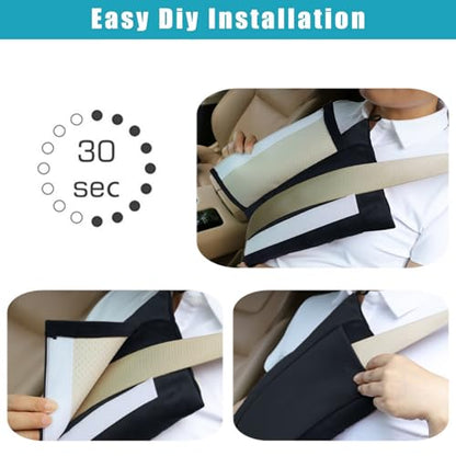 Post Surgery SeatBelt Pillow for Pregnancy Mastectomy Hysterectomy Recovery - color: Black