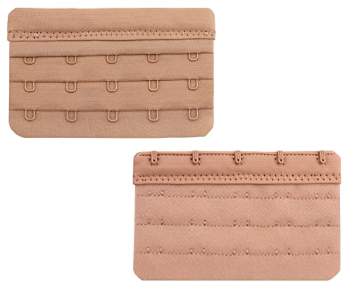 Tamlien Bra Extender 2 Hook/3 Hook/4 Hook/5 Hook, Soft and Comfortable Bra Extension - color: Bra Extender 5 Hooks-skin Color-4