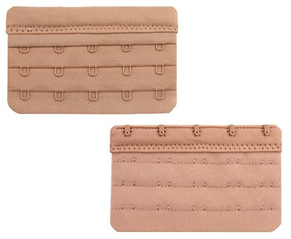 Tamlien Bra Extender 2 Hook/3 Hook/4 Hook/5 Hook, Soft and Comfortable Bra Extension - color: Bra Extender 5 Hooks-skin Color-4