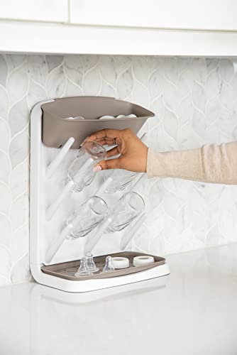 Ubbi Vertical Baby Bottle Drying Rack, Space Saving Countertop Bottle Dryer - color: Taupe Drying Rack, size: One Size