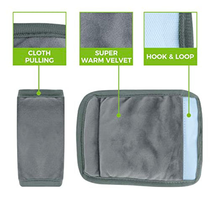 COOLBEBE Car Seat Straps Shoulder Pads for Baby Kids - color: Grey, size: Small