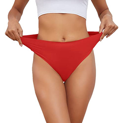 No Show High Rise Bikini Panties Women's Seamless Underwear Pack - color: Mix2-5pack, size: Medium