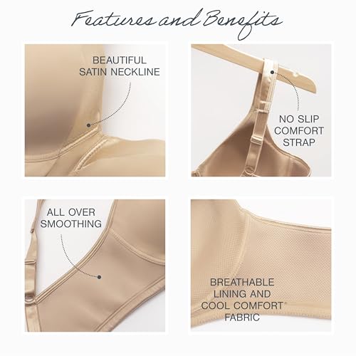 Playtex Women's Wireless Bra, 18 Hour Plus-Size T-Shirt Bras Available, Smoothing, Full Coverage, 4803, Single or 2-Pack - color: White, size: 36DD