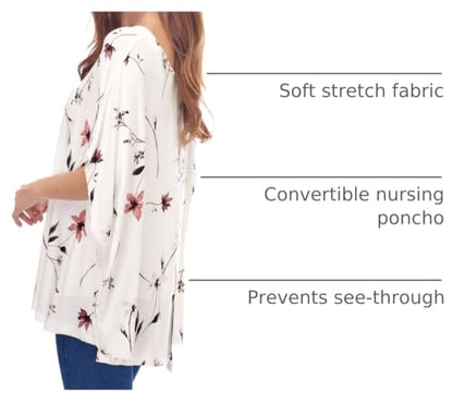 Smallshow Women's Nursing Top Maternity Poncho for Breastfeeding - color: Svp033