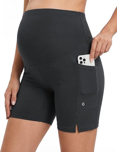 Maternity Swim Board Shorts Over The Belly - color: Dark Grey, size: XX-Large
