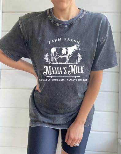 Comfort Breastfeeding Shirts Women Distressed Maternity Zip Nursing Tees - color: Gray 4, size: Medium