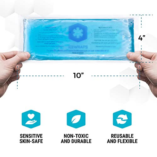 ICEWRAPS Instant Perineal Cold Pack and 4x10 Reusable Perineal Gel Ice Packs Bundle - Cold Pack for First Aid, Breastfeeding, Mastitis, Postpartum, Hemorrhoid, and Perineal Injuries