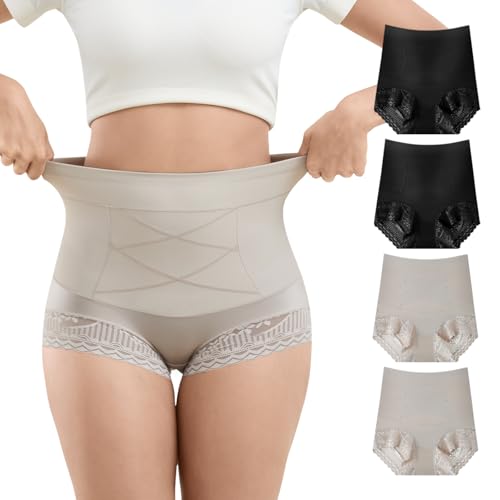 Women Shapewear Tummy Control Underwear High Waisted Girdle Body Shaper Postpartum Compression Panties - size: Medium