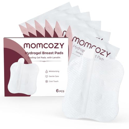 Momcozy Hydrogel Nursing Pads,Cooling Relief,Breastfeeding Essentials 6pcs - size: 1 Count (Pack of 6)