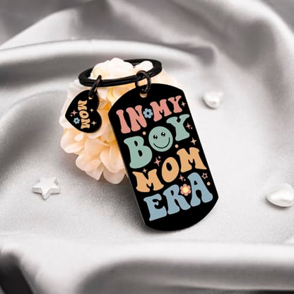 Boy Mom Gifts for New Moms Keychain In My Boy Mom Era